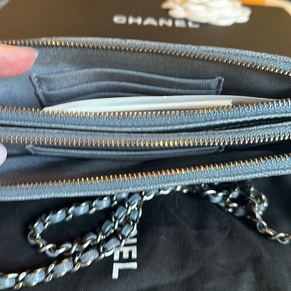 Chanel double zip wallet on chain - excellant condition - Picture 3 of 6